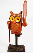 Carved Owl Whirlygig